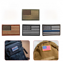 Embroidered thread American Flag Embroidered Patch Patriotic USA  tactics Patch Iron-On or Sew to Any Garment