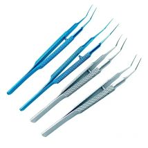 Titanium Utrata Capsulorhexis Forceps Curved Angle 105mm long  ophthalmic instrument surgical