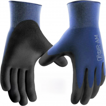 3pairs Ultra-Thin PU Coated Work Gloves,Excellent Grip,Nylon Shell Black Polyurethane Coated Safety Work Gloves, Knit Wrist Cuff