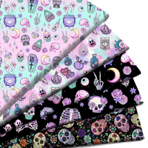 Halloween Ghost Skeleton Bone Moon Printed Polyester Pure Cotton Material Patchwork Tissue Sewing Quilting Fabrics Needlework