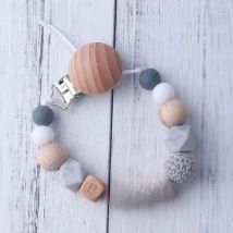 Baby Pacifier Clip Holder Free personalized name Food Silicone Teething With Newborn Gift Anti-drop Chain