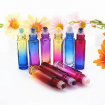 1PC Natural Gemstone Roller Ball Bottle 10ml Thick Doterra Essential Oil Roll On Bottles Empty Cosmetics Perfume Container