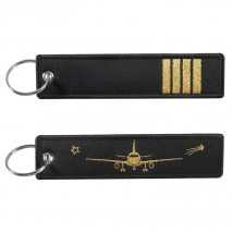 Voikukka Jewelry 1PC 2PCS 3PCS 3 Packs Golden Letters Pilot Boths Embroidery Different Patterns Keychain Motorcycle Accessories