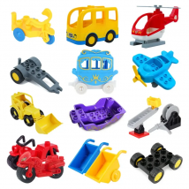 New Large Building Blocks Children Toys Cartoon Princess Carriage Car Airplane Vehicle Model Big Size Bricks Gift For Children