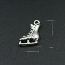 20 Pieces/Lot 13mm*18mm Antique Silver Plated Sport Roller Skates Charms For Diy Jewelry Making