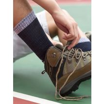 YUEDGE Men's Terry Cushion Cotton Crew Socks Outdoor Hiking Walking Backpacking Trekking Athletic Sports Socks 37-46 EU 5 Pairs