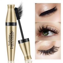 3D Waterproof Curling Mascara Liquid Fiber Black Eyelashes Brush Long Lasting Natural Eye Makeup Extension Fixed shape