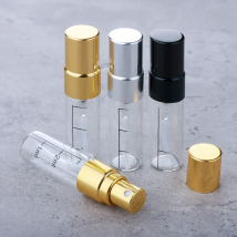 3ml 50/100Pcs Refillable Mini Perfume Spray Bottle With Scale Aluminum Spray Atomizer Portable Travel Cosmetic Container