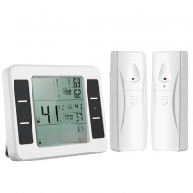 Digital Fridge Thermometer Wireless Freezer Thermometer with Indoor Temperature Monitor 2 Wireless Sensors Refrigerator Therm