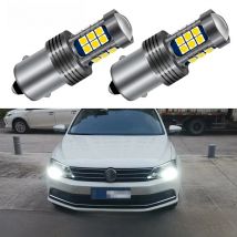 2pcs Canbus P21W BA15S LED Daytime Running Light DRL For Skoda Superb Octavia 2 MK2 A5 VW Passat B7 T5 T5.1 T6 SEAT LEON 3 MK3