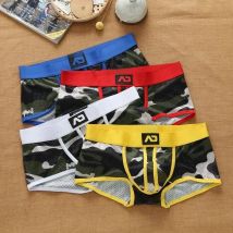 Men's nylon mesh breathable cool Camouflage underwear addicted youth boxer briefs