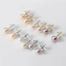 Modian Multi-Color Natural Pearl Hight Quality 925 Sterling Silver Anti-Allergy Stud Earring for Women Fine Jewelry Accessories