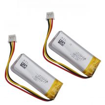 XINJ  2pcs 3.8V 1000mAh 3.8Wh Thermistor Li Battery 822048 Lipo JST 3Pin 2.0mm Connector Use in Roku Pro Voice Remote Controller