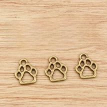 20pcs 13x11mm Charms dog paw Tibetan Silver Plated Pendants Antique Jewelry Making DIY Handmade Craft