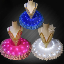 Ruoru Professional Ballerina Led Ballet Tutu For Child Children Kids Girls Adults Pancake Tutu Dance Costumes Ballet Dress Girls