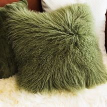 Real Mongolian Lamb Fur Cushion Cover, Sofa Pillow Cover, Tibetan Lamb Fur, Home Decoration Fur Cushion