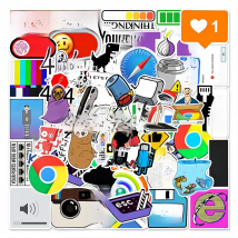 10/30/50pcs Cartoon Programming 404 Network Error Graffiti Stickers Laptop Motorcycle Car Skateboard Waterproof Sticker Decal