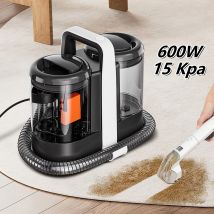 Limpiador de manchas, 600W, 15KPa, limpiador de alfombras de mano para cortina de sofá, máquina de limpieza integrada con succión en aerosol