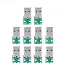 USB to DIP Board USB Type A Male Plug to DIP Adapter Board 4 Pin 2.54mm Pitch Adapter for DIY USB Power Supply Breadboard