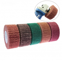 120*50mm*M14 Angle Grinder Drill Nylon Polishing Mop Brush Drawing  Deburring Drum Wheel for Stainless Steel