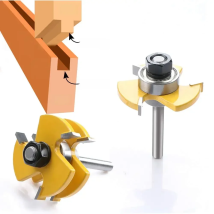 Krachtige 6mm Shank 2 Bit Tongue Groove Router Bit Set Wood Milling Cutter Flooring Knife