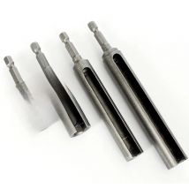 8mm 10mm 12mm 14mm 17mm Nut Driver 1/4" Quick-Change Hex Shank Slotted Drill Bit Socket Wrench Tool Length 65mm/80mm/120mm/135mm