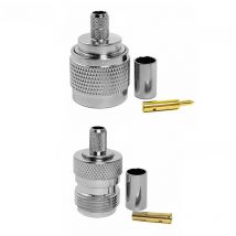 10pcs/lot Lmr240 Cable L16 N Male Female Connector N Type Male Female Crimp for RG59 LMR240 CNT240 Brass Nickel Free Shipping