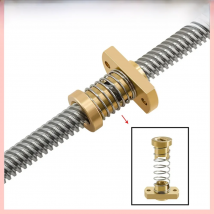 T8 Anti Backlash Spring Loaded Nut Brass Elimination Gap Nut Used to upgrade Ender 3 CR-10 T8 Lead Screw DIY CNC 3D Printer