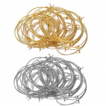 20pcs Stainless Steel 20mm 30mm Gold color Big Circle Wire Hoop Loop Earrings DIY Dangle Drop Earring Jewelry Making Accessories