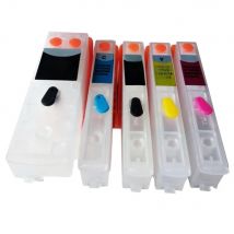 COAAP Refillable Empty Ink Cartridge 5PCS T2621 26/26XL for epson XP710 XP600 XP625 XP700 XP800 XP510 Printer