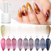 PUENTE Jelly Amber Gel Nail Polish 7.5ML Translucent Soot Glaze Gel Soak Off UV Nail Art Gel Manicure Semi Permanent Varnish