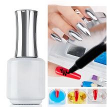 AWStorG15ml 2 IN 1 Crystal Top Coat Transparent Soak Off UV LED Nails Art Manicure Gel Nail Polish Varnishes Primer Function Gel