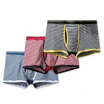 Men Boxer Shorts Striped Cotton Underwear Plus Size Sexy Bugle Pouch Boxershorts Calzoncillos Hombre Slip Underpants Trunks 3XL