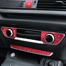 Car Styling For Audi A4 B9 Q5L Q5 Center Console air conditioner Buttons switch Volume Auto Seat heating Knob Cover Sticker Trim