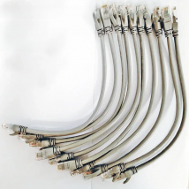 MORLDGJ  10pcs/Lot 0.5ft 0.65FT 1FT CAT6 UTP Round Cable Ethernet Cables Network Wire Cable RJ45 Patch Cord Black Lan Cable