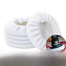 5 Packs Car Polisher Pad Bonnet 5 to 6 Inch Car Polishing Bonnet Woollen Waxing Pad  for Car Polisher Cleaning Polishing