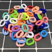 20pcs/Lot 14x19x4mm Acrylic Link Chain Keychains For Necklace Bracelet Making Colorful Chain Plastic Chain Links Jewelry Making