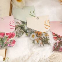 40 pcs Meet flowering series Decorative Stickers Scrapbooking Label Diary Stationery Phone Rose Daisy sticker Journal Planner