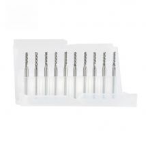 10pcs/set Solid Carbide Corn End mill Milling Cutter Bits D0.8, 1.0, 1.6, 1.8, 2.4, 3.1 PCB End Mill Cutting Milling Tools