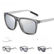 NONOR Color Change Grey Frame Photochromic Polarized Sunglasses Men Square Classic Chameleon Glaases Transition Lens Eyewear