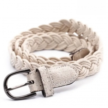 Women Brown White Weave Belt Hemp Rope Braid Belt Female Belt For Dress Clothing