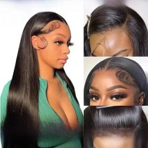 ISEE HAIR 13x6 HD Lace Frontal Wigs Human Hair Straight Full Lace Front Wigs For Women Pre-plucked Transparent Lace Wigs On Sale