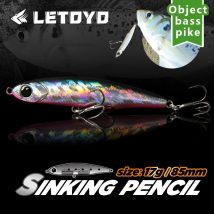 LETOYO 17g Sinking Pencil hard baits Artificial Bait Wobblers for Bluefin Tuna pike bass sea fishing lure spinning stickbait