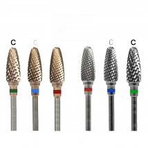 RolinStar Carbide Orange Flame milling cutters removel gel polish varnish Nail Drill Bit best quality C M F