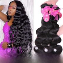 Queen Hair Products Brazilian Raw Hair Weave Bundles Body Wave Hair Weft 1 3 4PCS Bundles Deal 100% Human Hair Extensions Virgin