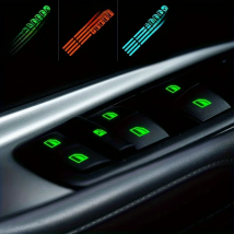 Car Door Interior Panel Window Console Button Switch Decal Luminous Stickers