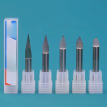 V Shape Tip Carbide Carving Cutter 20/30/45/60/90 Degrees  3.175mm 4mm 6mm Shank PCB 3D Milling Cutter Machine Engraving Bits
