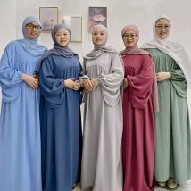 Muslim Dress 16 Colors Lastest Abaya Design Long  Femme Robe For Women Ramadan Eid Mubarak Prayer Clothes