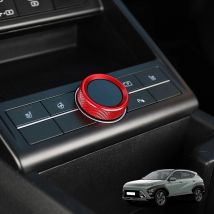 For Hyundai Kona SX2 2024 2025 Interior Accessories Aluminum Car Central Console Gear Shift Drive Model Control Knob Ring Cover