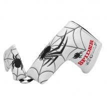 White Black PU Synthetic Leather  Embroidered  Magnetic Closure Golf Headcover Blade Mallet Putter Cover for Spider